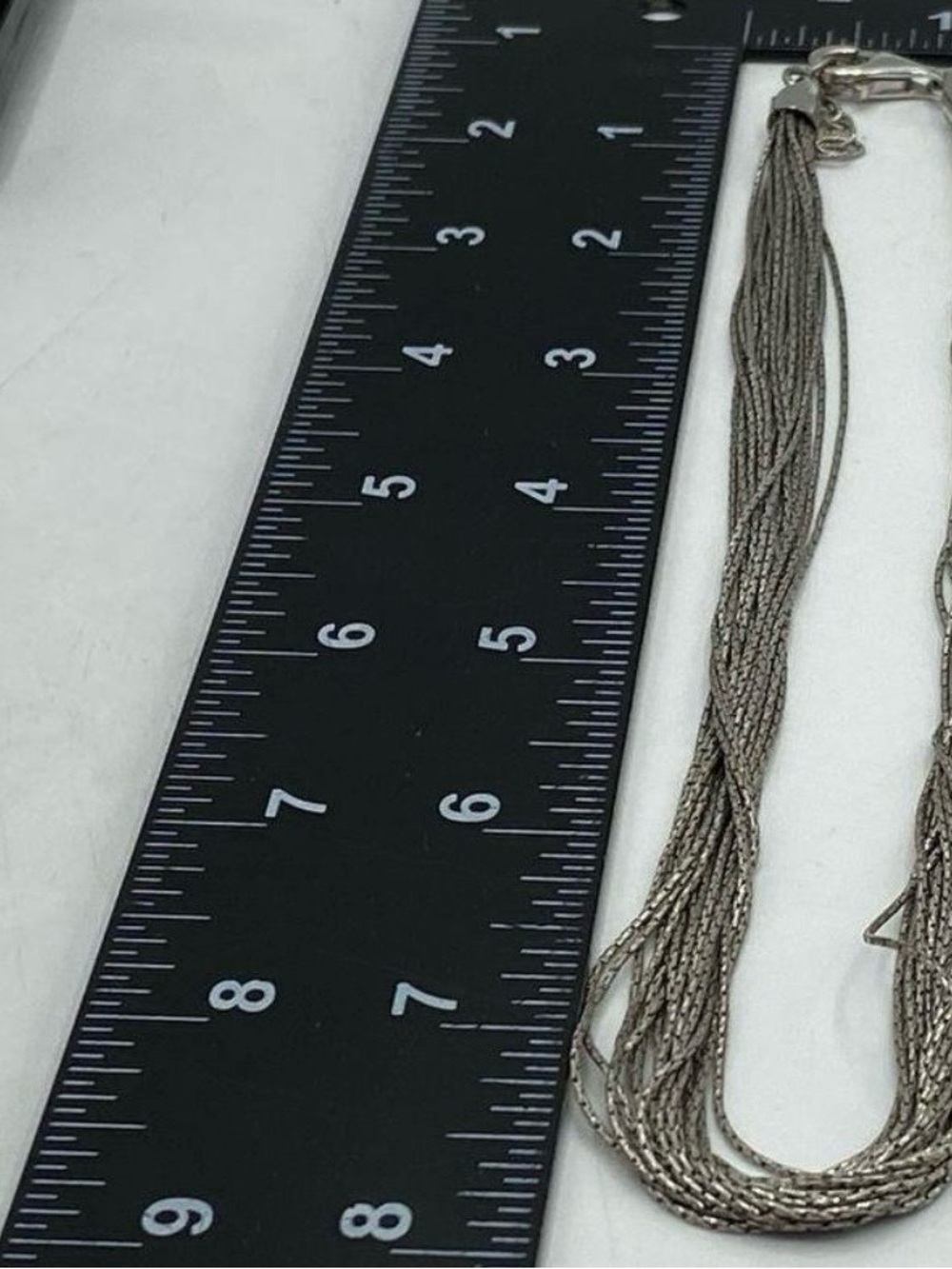 925 Silver & liquid Silver Italy Necklace Multi-strand - Picture 11 of 12